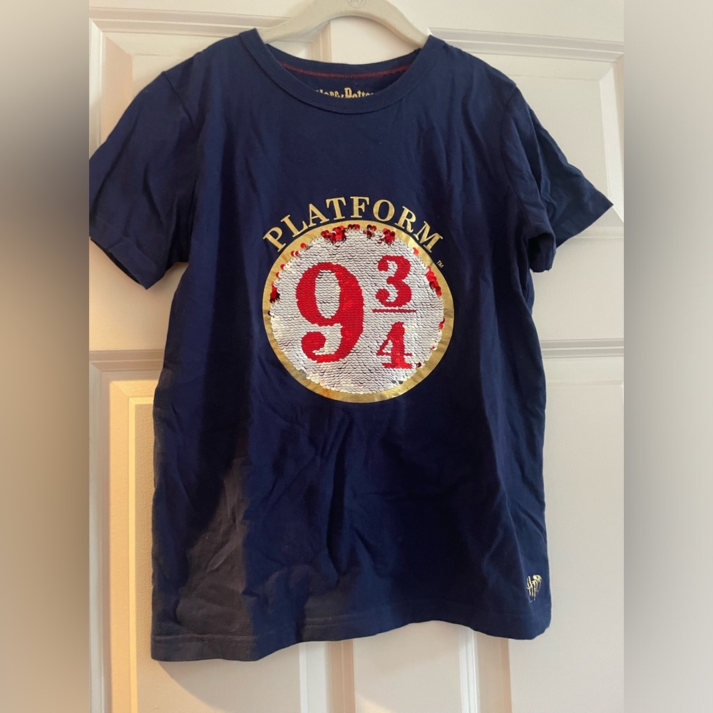 Mini Boden x Harry Potter Platform 9 3/4 Kids Reversible Sequin T-Shirt